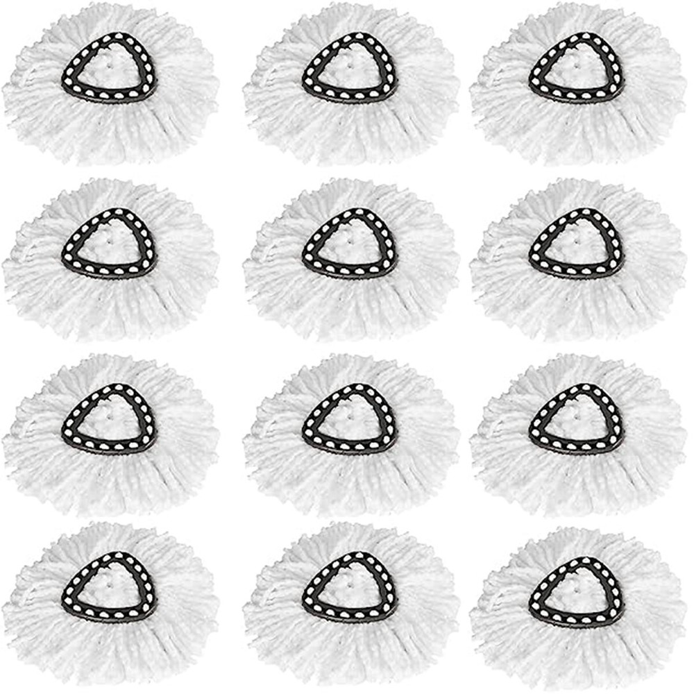 2-12 Pack Mop Replacement Heads For O-Ceda Triangle Spin Mop Head Replacement