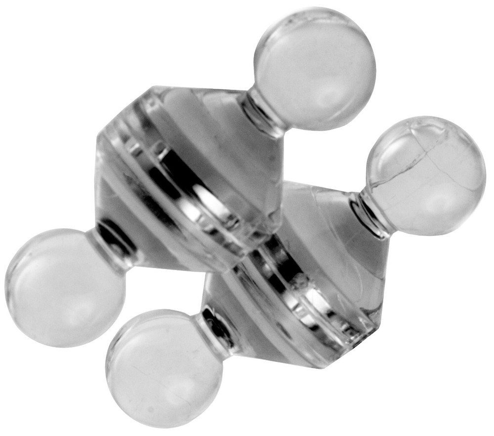 4 pc - Magnet Pins - Jumbo - Clear Plastic, Grade N35