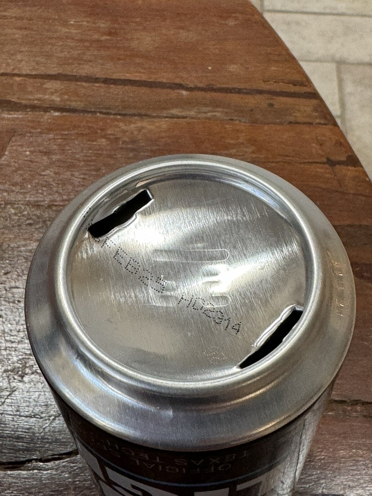 Texas Tech Bud Light - limited edition empty Beer Can - Bottom Opened - Guns Up!