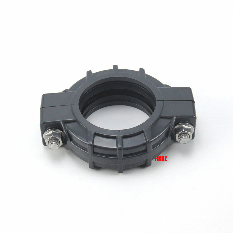UPVC Plastic Pipe Clips Coupling Unlined Fixed Tubing Clamp Connector DN32-DN80