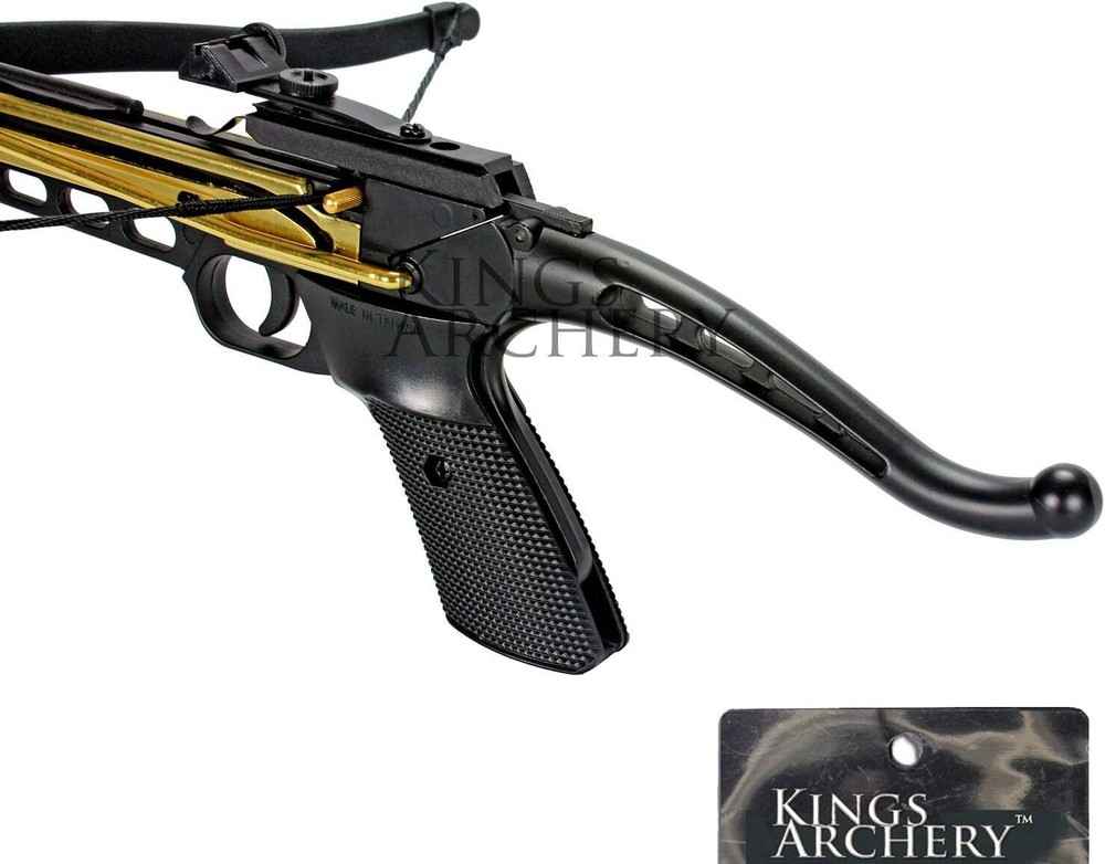 Self-Cocking Crossbow Bundle with Adjustable Sights, Spare Crossbow String and