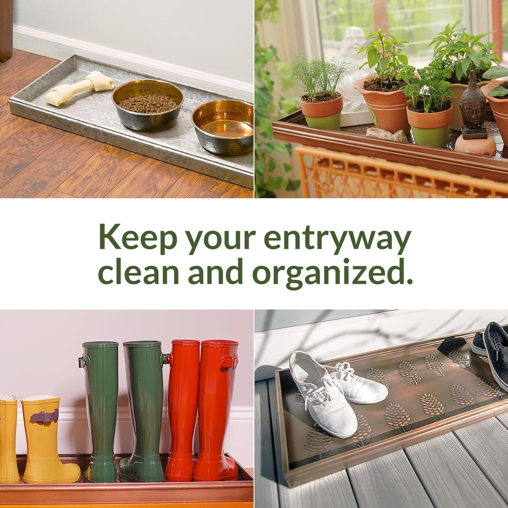 205VB Double Circles Copper Boot Tray Large