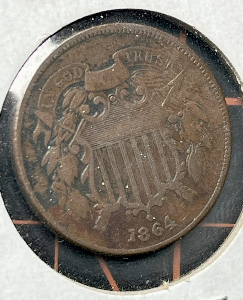 AMAZING 1864 Two Cent Piece Circulated Condition