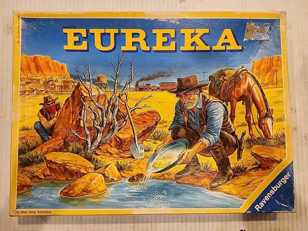 Eureka! Board Game Gold Rush Strategy Complete Excellent Ravensburger 1988