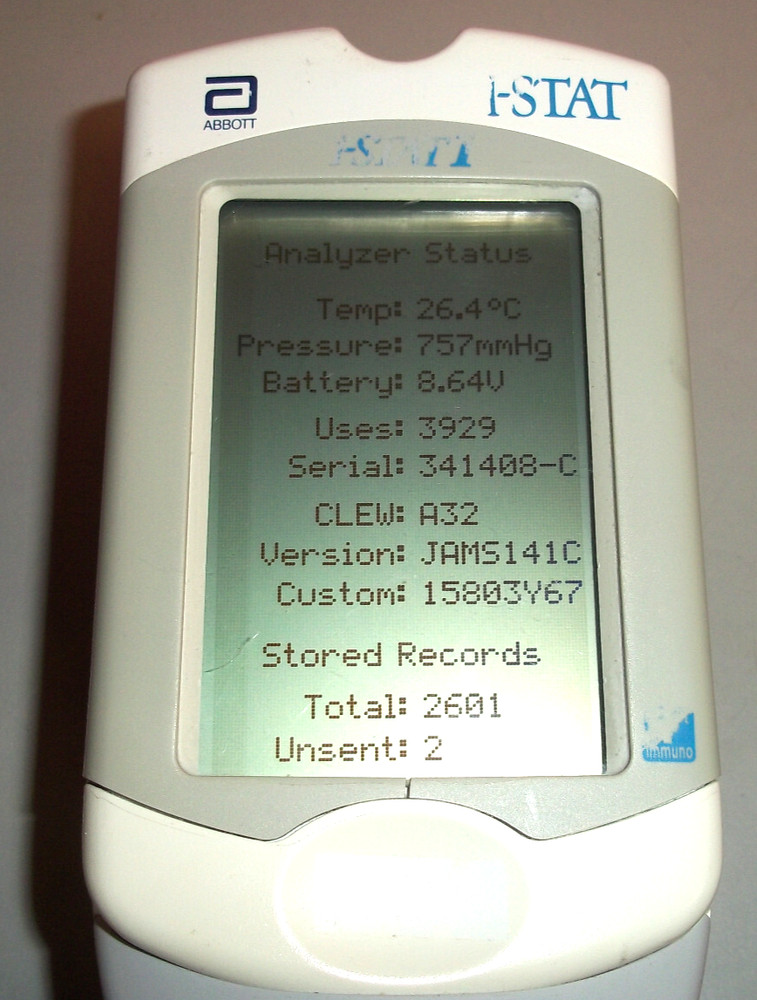 Abbott i-STAT 1 300-G Wireless Hematology Handheld Analyzer NEED SOFTWARE UPDATE