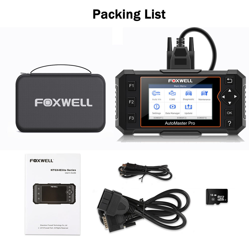 FOXWELL NT614 ELITE Car Scanner Diagnostic Tool OBDII ABS SRS Engine Code Reader
