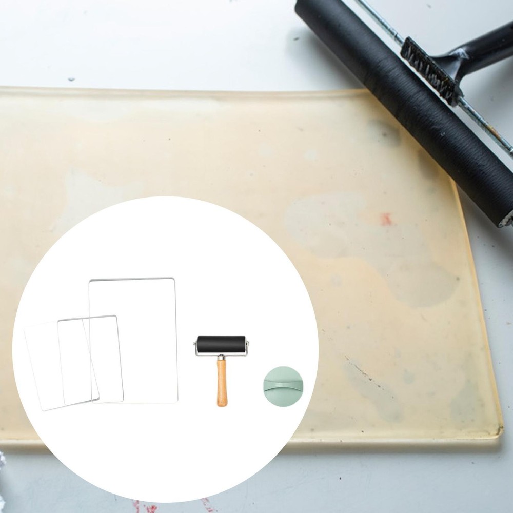 Gel Printing Plate Kit Versatile Easy to Use Monoprinting Gelli Plates