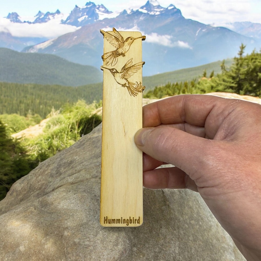 Bookmark - Hummingbird - Birch wood