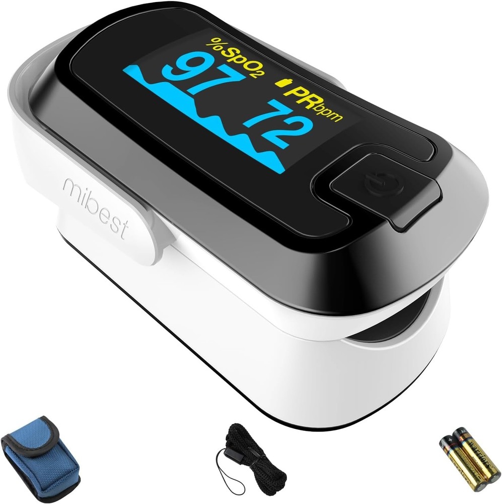 Portable OLED Pulse Oximeter with Adjustable Brightness - Ready to Use Anywhere