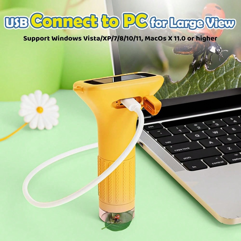 Portable Digital Microscope Gift Set 2MP 2'' IPS Screen