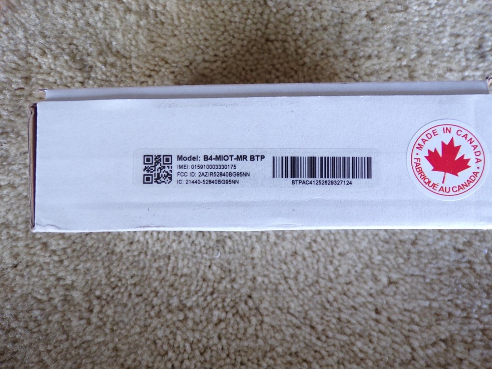 Single BeWhere B4-MIOT-MR BTP Asset Tracker @h1