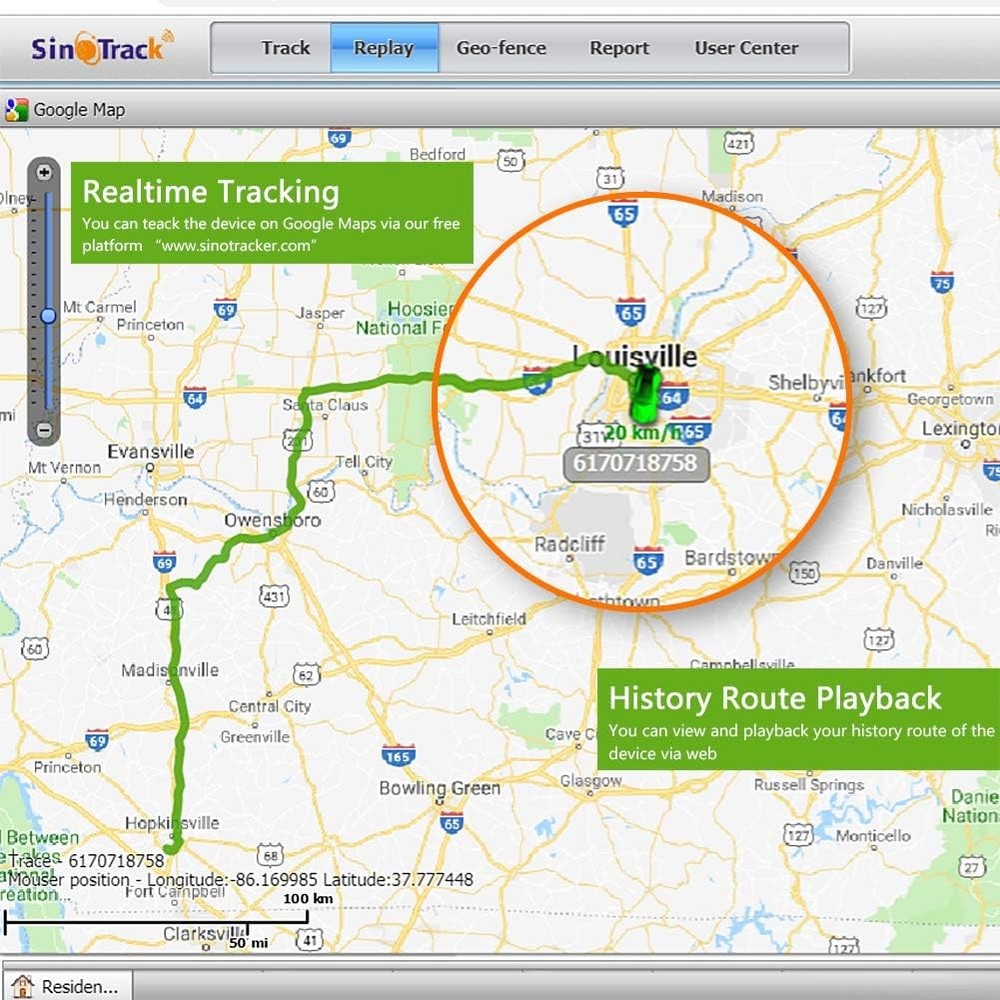 SinoTrack 4G GPS Tracker for Vehicles, ST-901L LTE Mini Tracker...