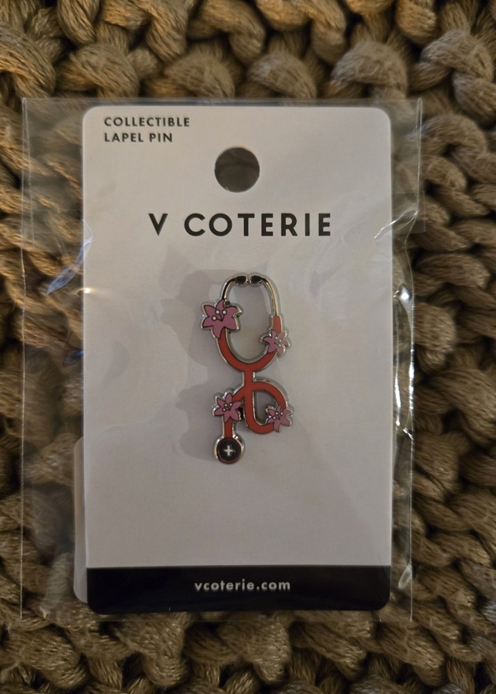 Figs Floral Stethoscope Enamel Pin