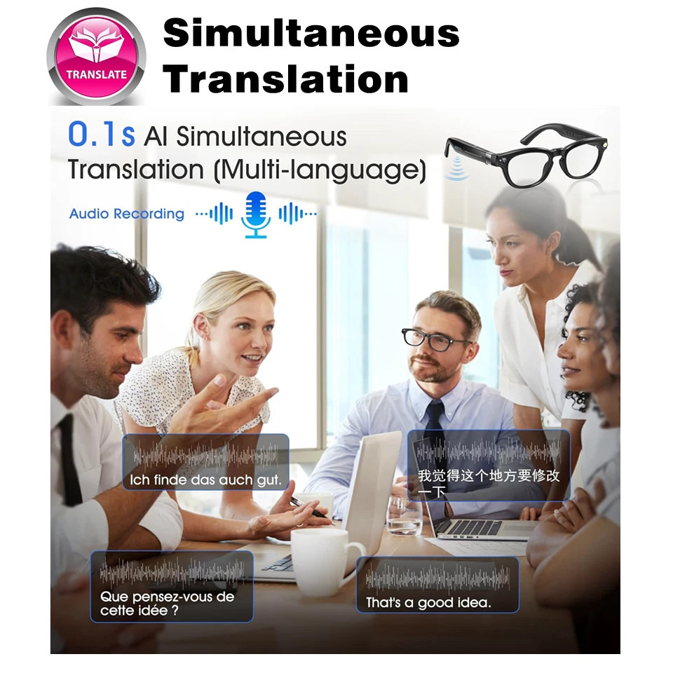 AI Smart Camera Glasses with Video & Camera