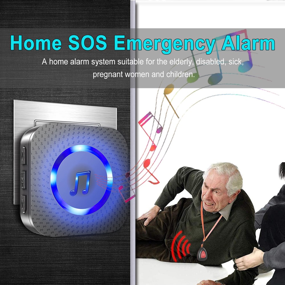 Caregiver Pager Wireless Call Button for Elderly,Intercoms Wireless For Home