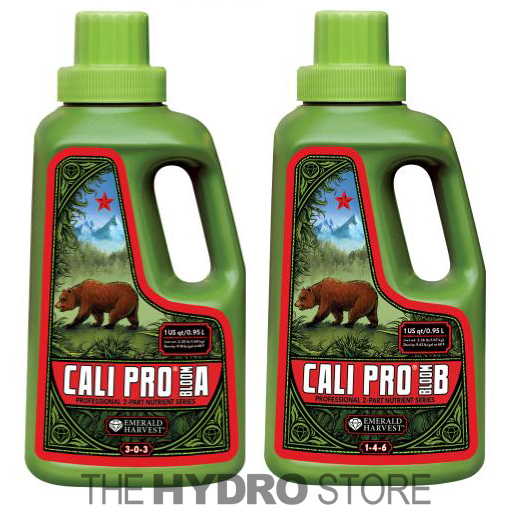 Emerald Harvest - Cali Pro Bloom A & B - Quart - 2-Part Base Nutrient Bloom
