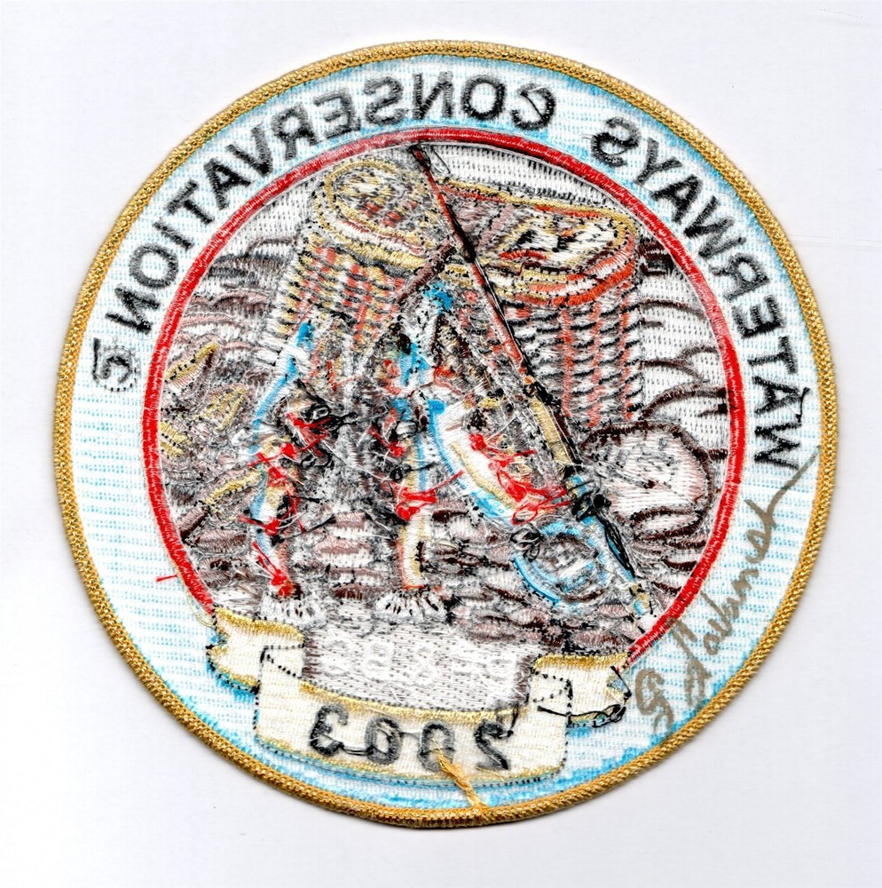 2003 PA FISH & BOAT COMM 6" PATCH WATERWAYS CONSERVATION ORIGINAL SIGNED ON BACK
