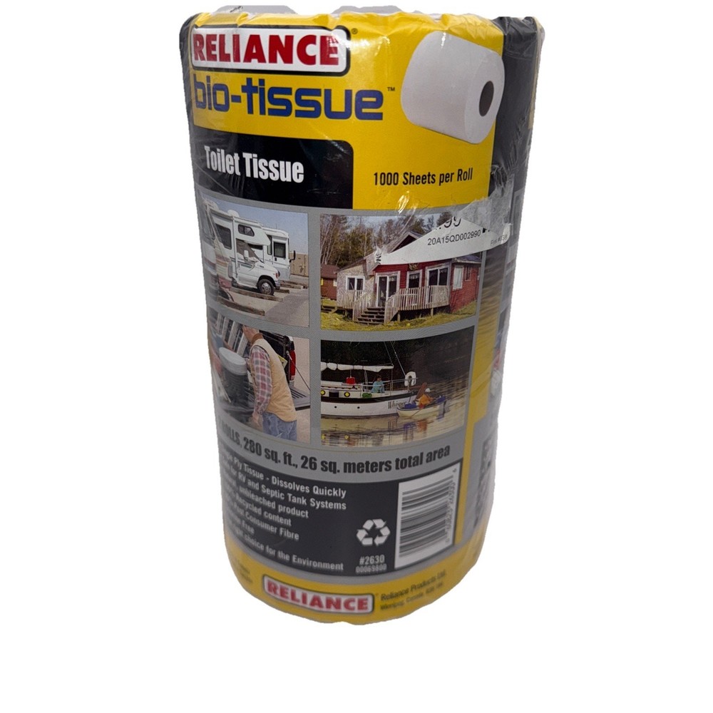 Reliance bio tissue two rolls 280 Sq Feet NWT