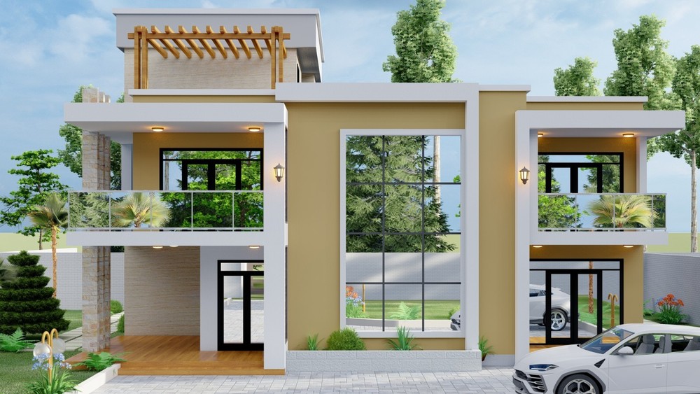 Modern 4 Bedroom Villa Plan