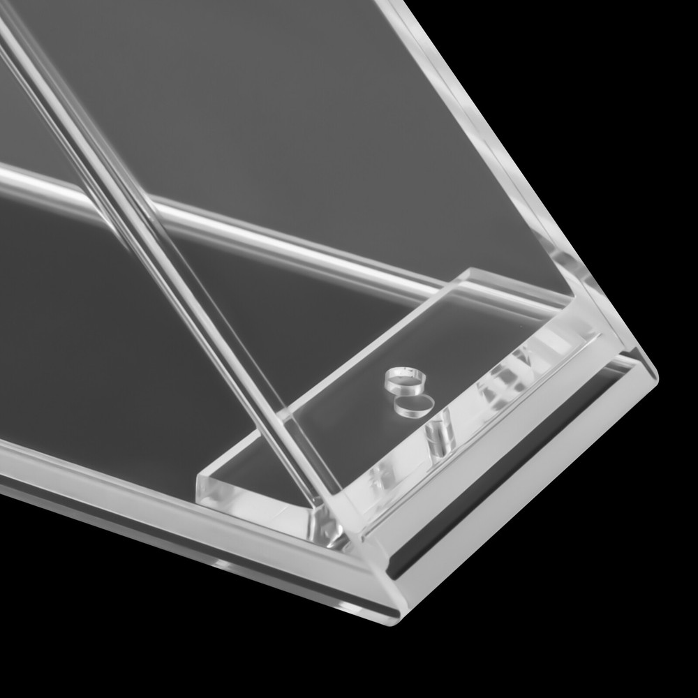 Flag Display Case Clear Acrylic Flag Box Triangle Holder for Table Wall Mounted