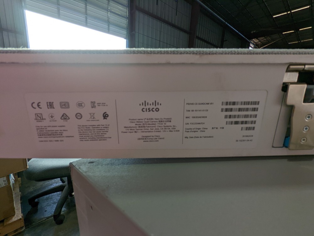 Cisco CS-QUADCAM Quad Webex Conference Room Camera TTC8-10 (Working Pull)