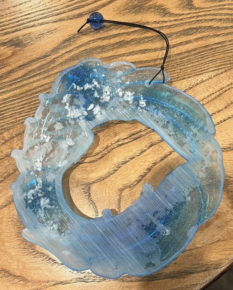Ocean Wave Resin Suncatcher 7 in - A0064