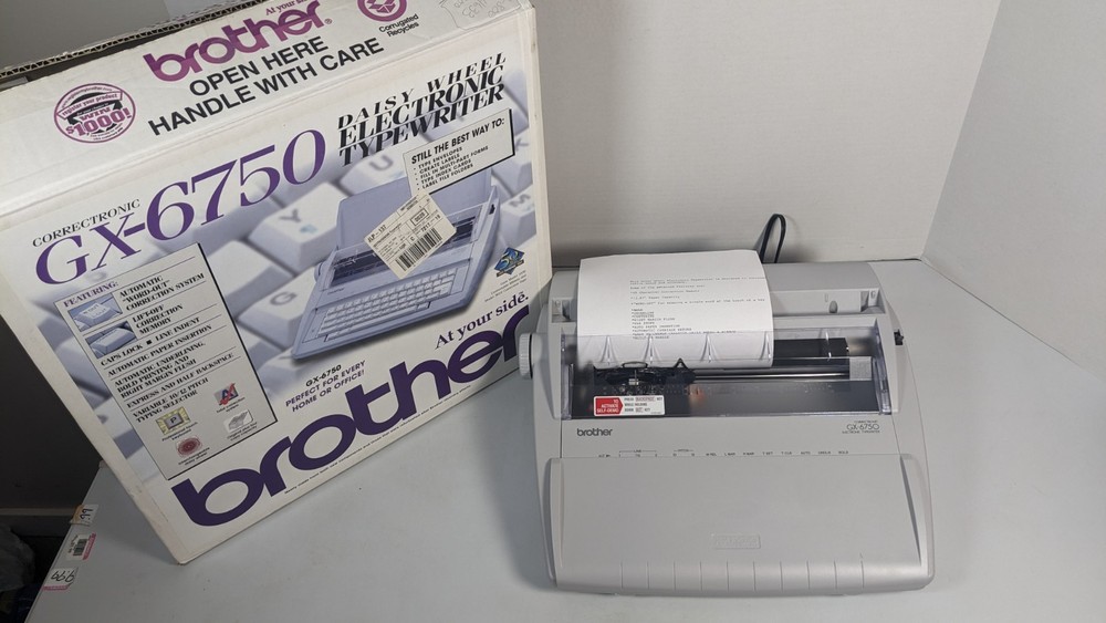 Brother GX-6750 Correctronic Electronic Typewriter Tested Working Cleaned