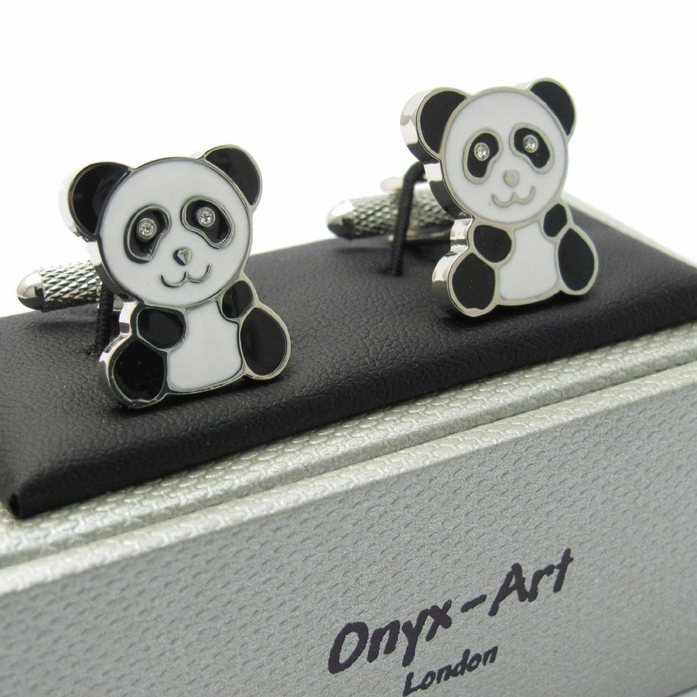 Panda Shaped Cufflinks in a Gift Box Onyx-Art CK502
