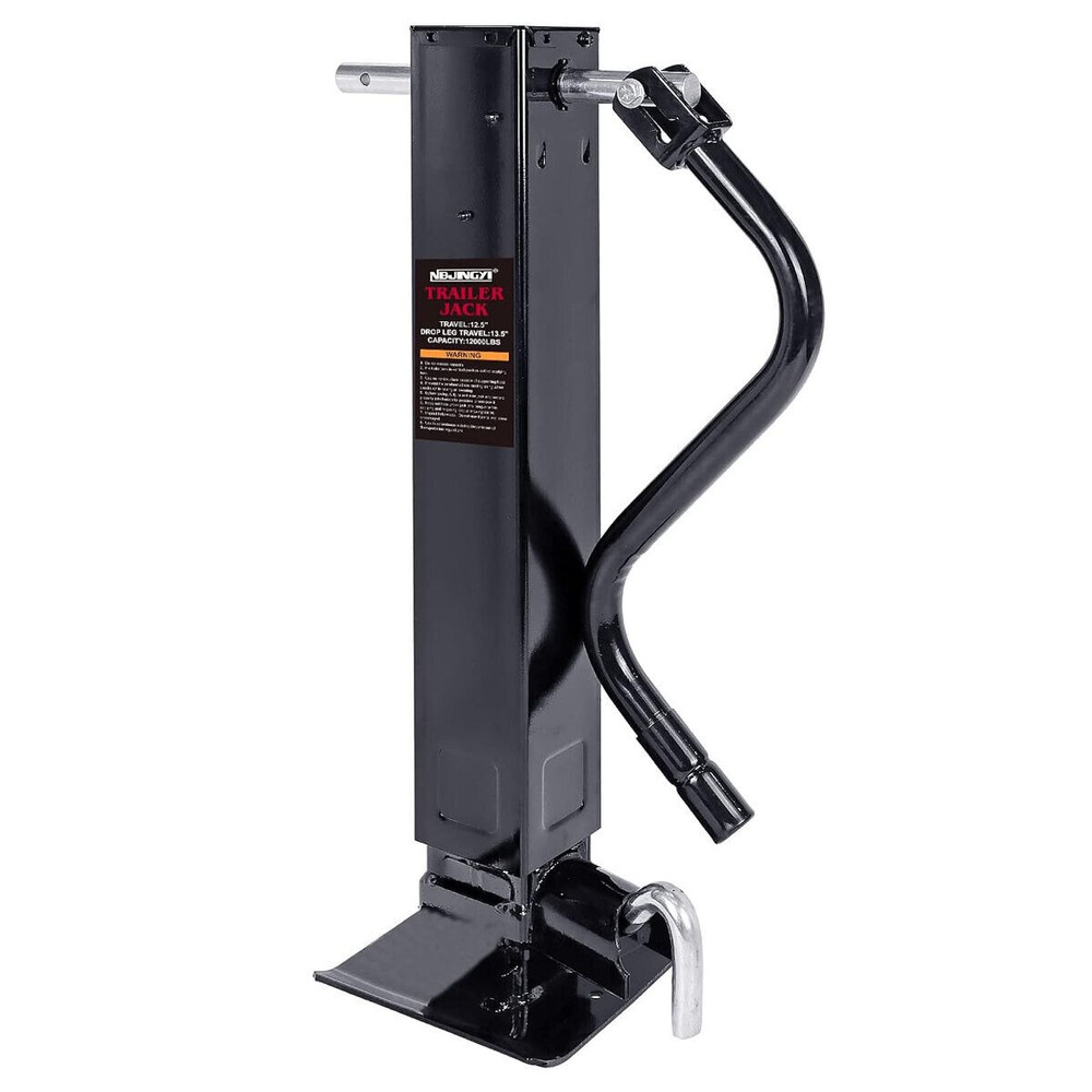 12000 lbs Heavy-Duty Drop Leg 12k Trailer Jack - Side Pull pin Wind With Handle