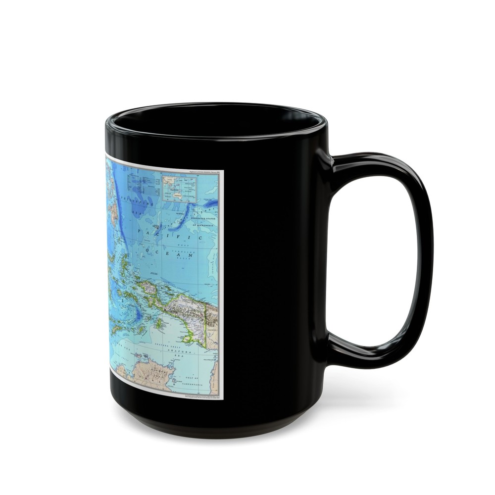 Indonesia 1 (1996) (Map) Black Coffee Mug