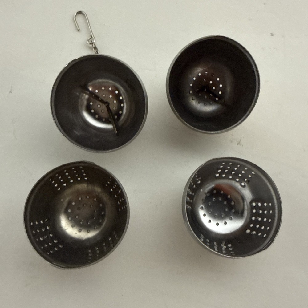 Silver Tea Diffusers Pair Stainless Steel