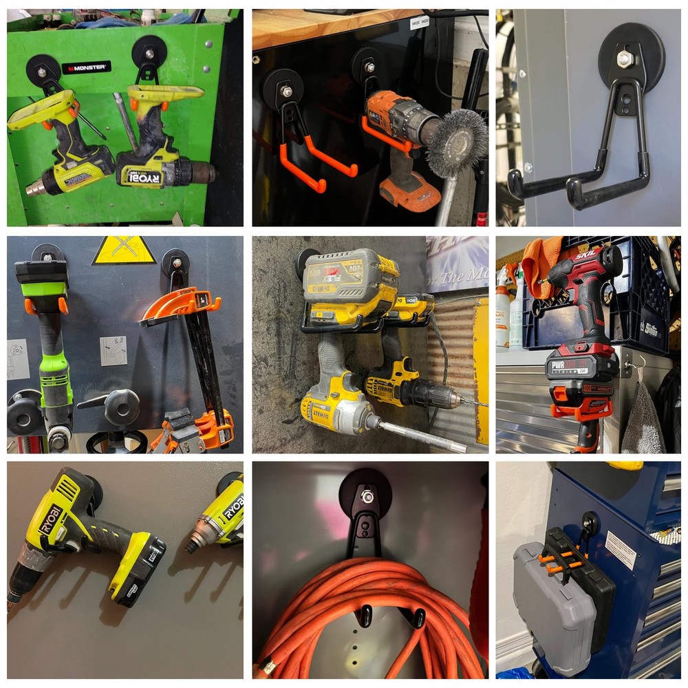 Magnetic Hooks Heavy Duty Extra Large Power Tool 2-Pack