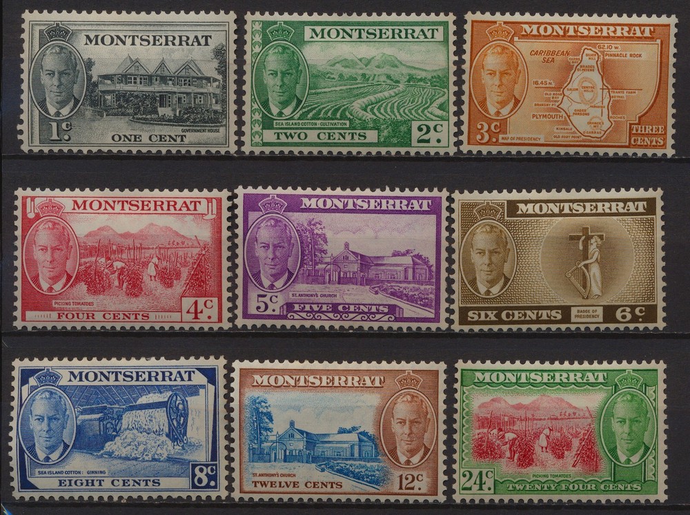 Montserrat 1951 1c - 24c MH
