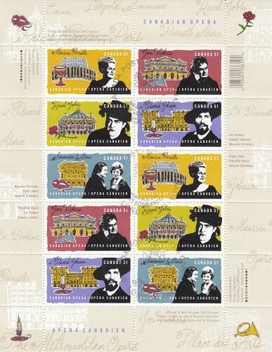 Canada 2006 Opera Souvenir Sheet, #2178-2182 Used