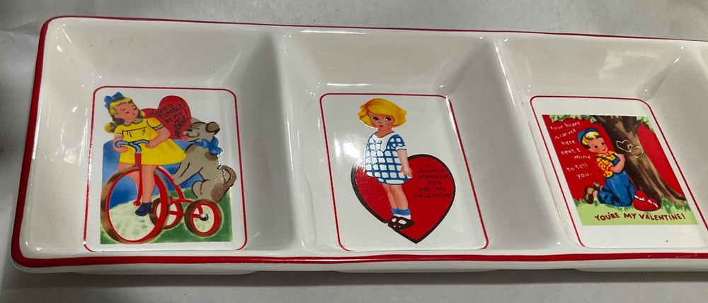 Rosanna Studios divided Valentine serving dish