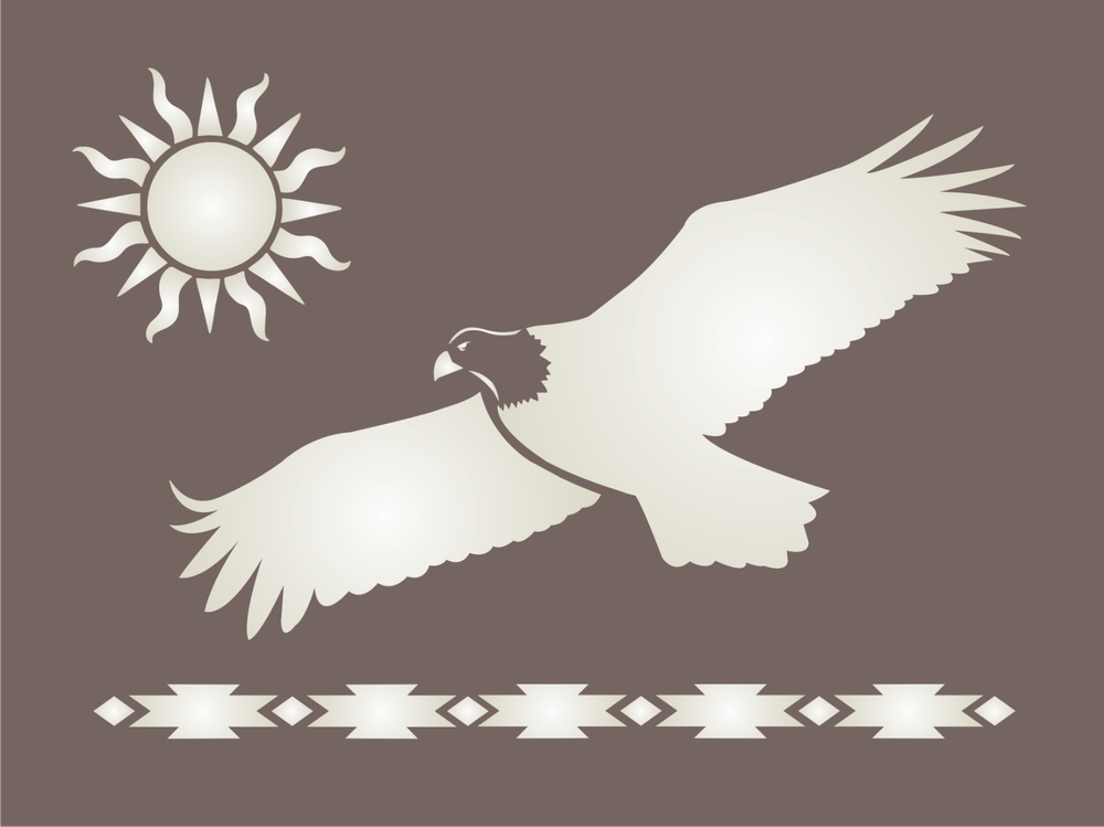 Stencils by Joanie Soaring Bald Eagle Rustic Southwest Celestial Sun DIY Signs