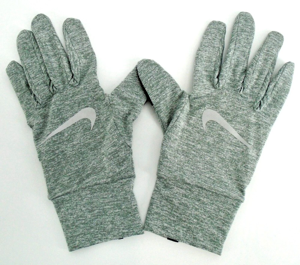 Nike Lightweight Tech Gloves Men's Large Accelerate Touch Screen Grey/Silver