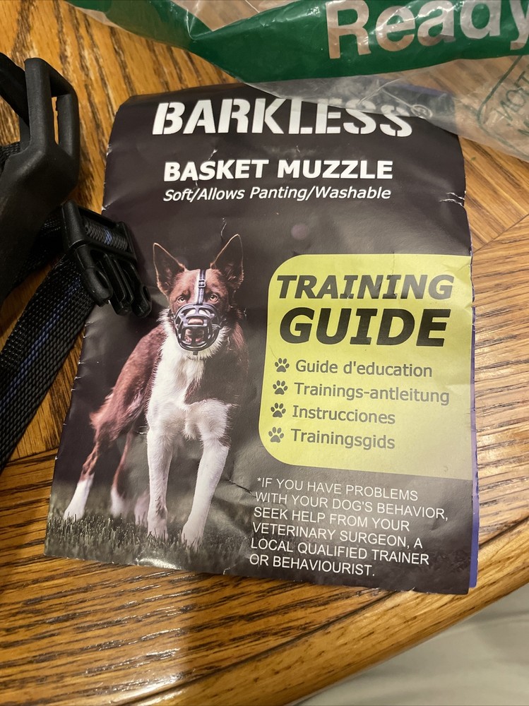 Barkless Dog Muzzle, Basket Muzzle for Biting Chewing and Scavenging Humane Cage