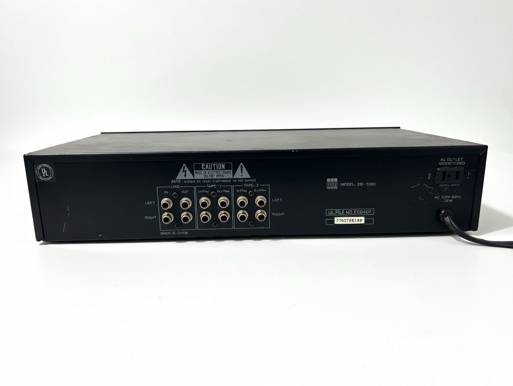 BSR EQ-3000 Stereo Equalizer Spectrum Analyzer Black