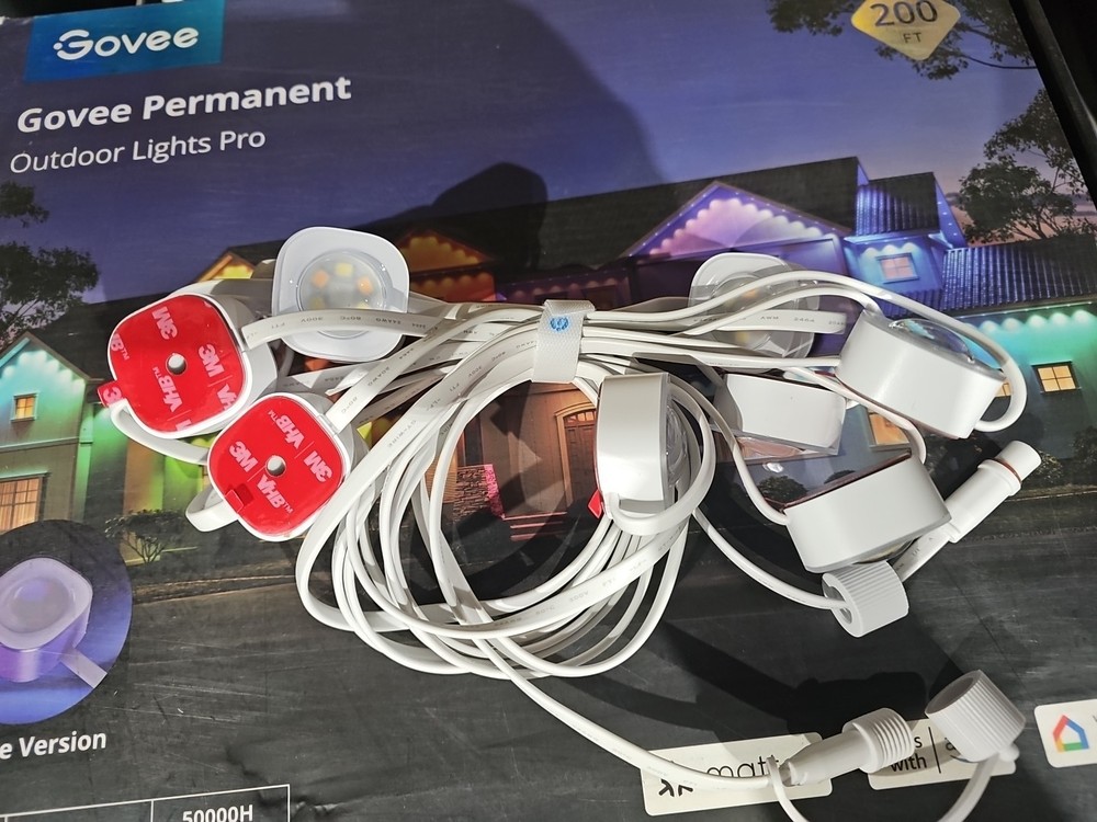 Govee Permanent Outdoor Lights Pro H706 ABC White Section Segment String 16 Feet