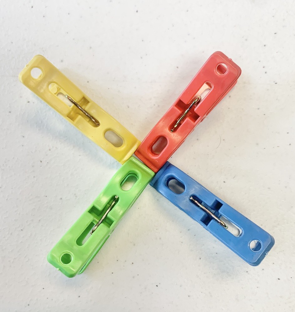 48 Pcs Plastic Clothespins Laundry Clothes Pins Large Spring Multi Color- 3 Pack