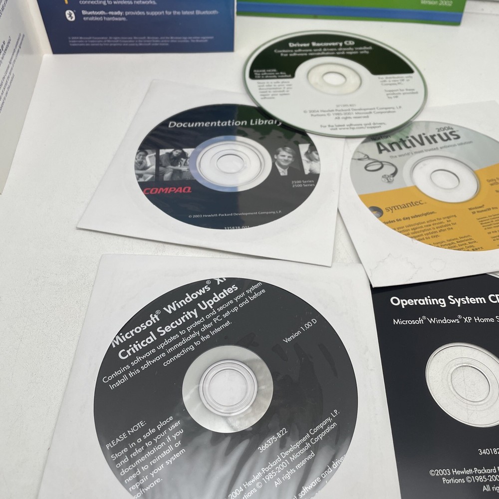 Vintage 2004 MS Windows XP Service Pack 2 Advanced Security Technologies CD + 5