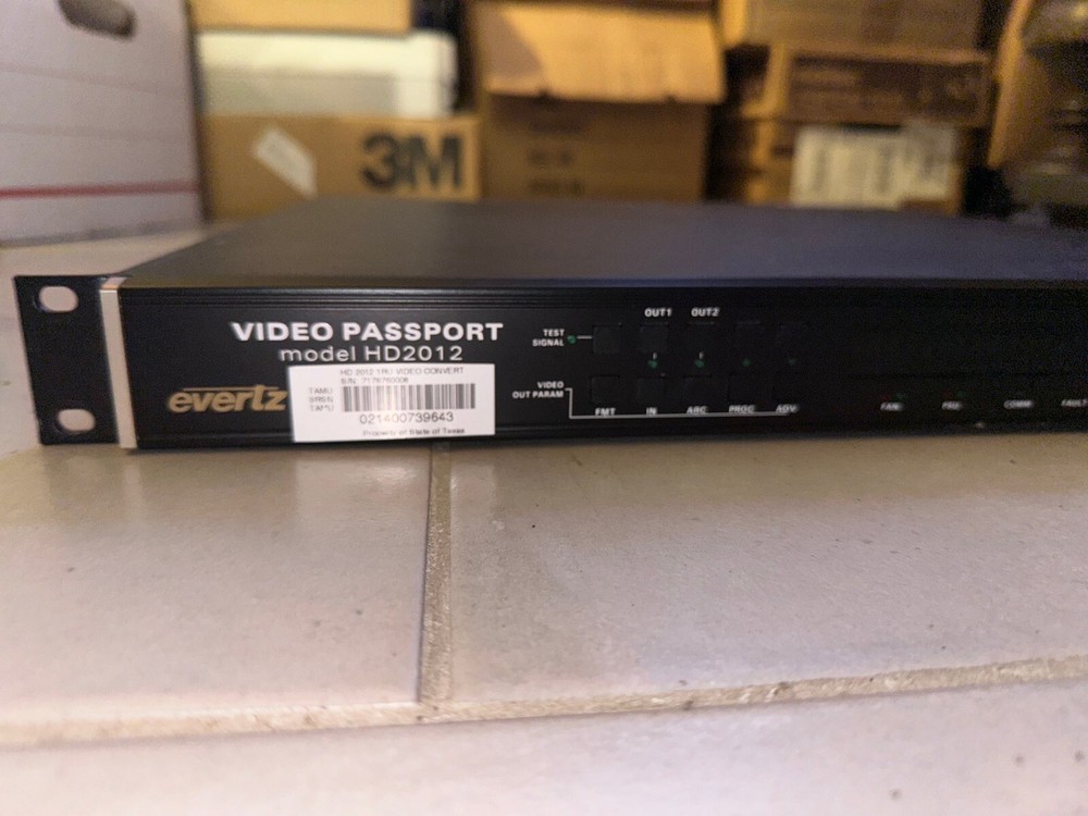 Evertz PassPort HD2012 1RU Multi-Path Video Converter Frame Synchronizer