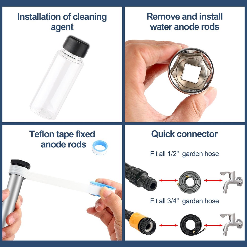 SET RV Water Heater Magnesium Anode Rod & Flush Wand Rinser For Suburban 232767