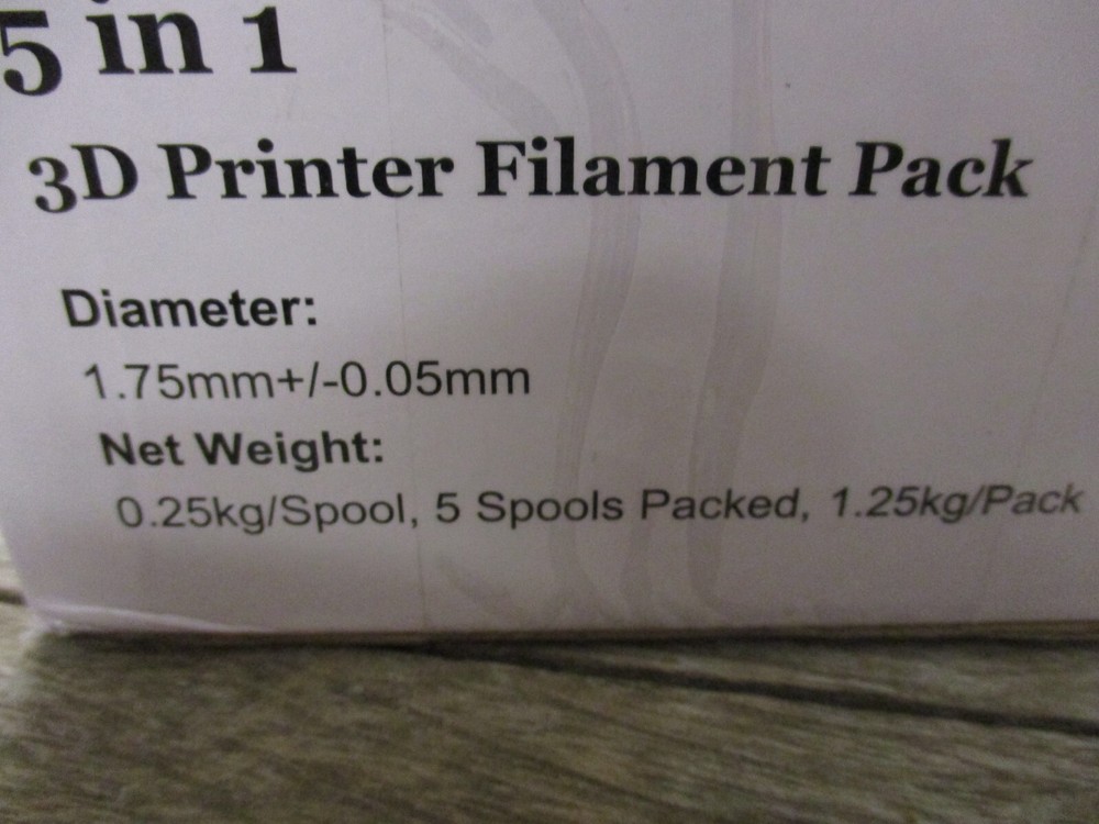 TTYT3D 3D Printer Filament Pack (5 Glow in the dark spools) NEW