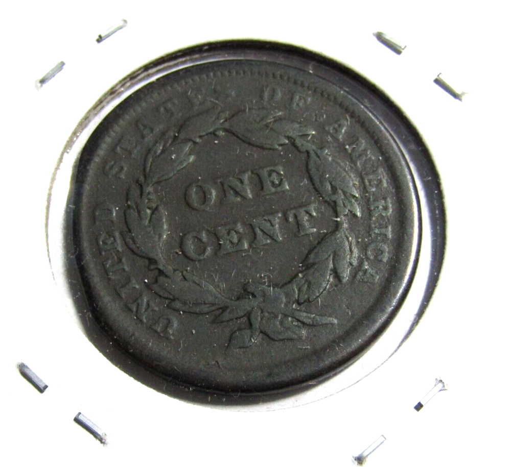 1840 Large Cent Elliptical Clip Error #352 - F
