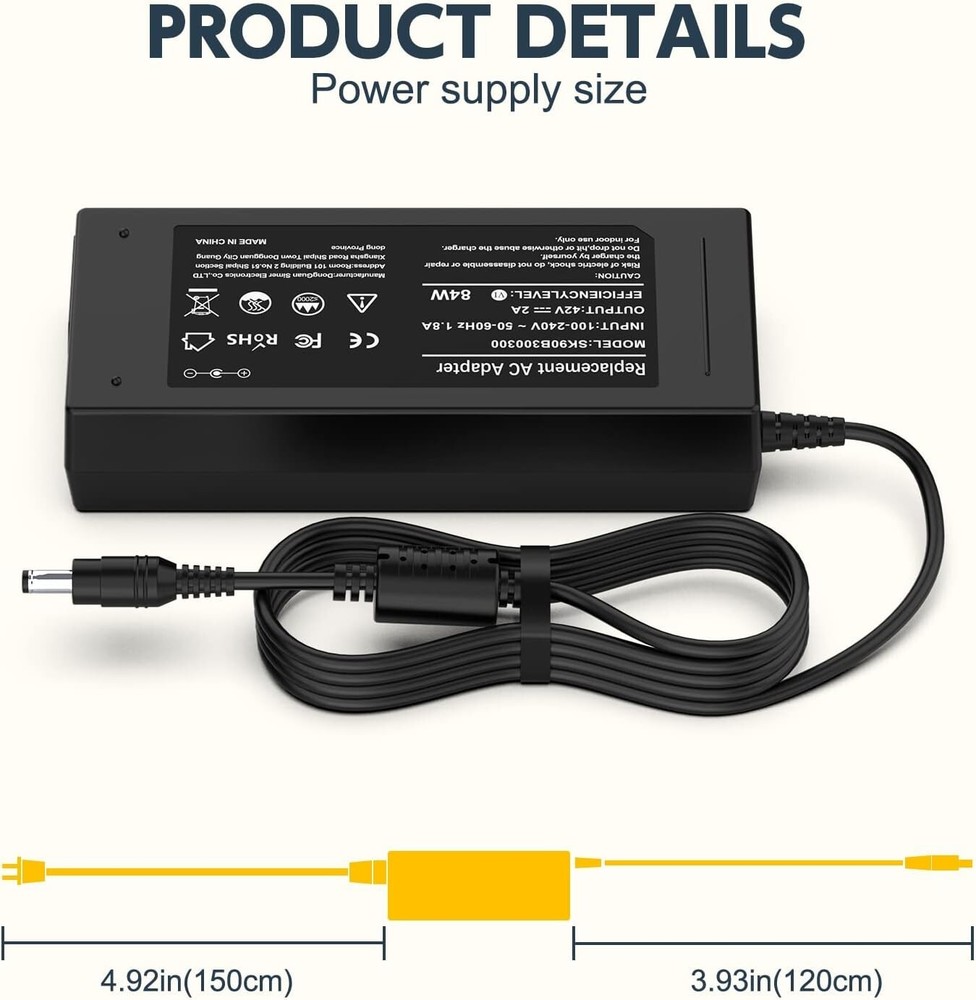 Adapter Charger for Jetson Copperhead Electric Scooter Using 36V Battery