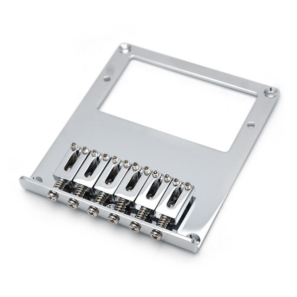 Chrome 6 String Fixed Hardtail Guitar Bridge w/ Tool for Tele Telecaster Guitar