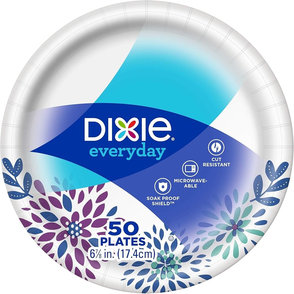 Paper Dert Plates, 6 7/ Inch, 50 Ct