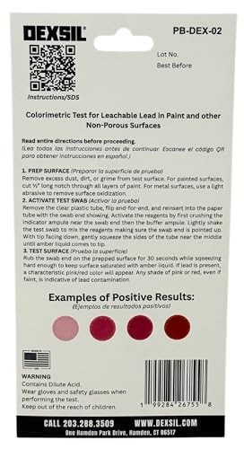 Dexsil Lead Test - 2 Pack Instant Lead Test Swabs